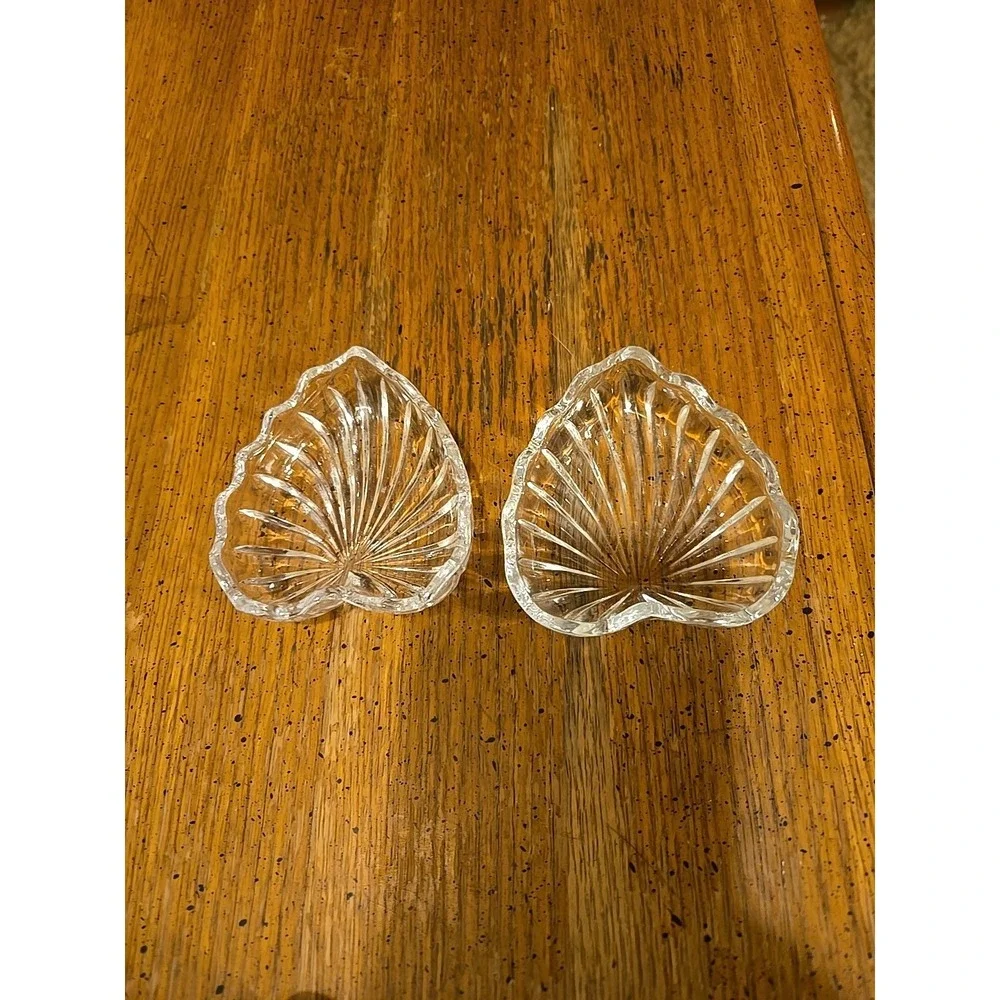 Vintage Heart-Shaped 24% Lead‎ Crystal Jewelry/ Trinket Box - 2 Piece